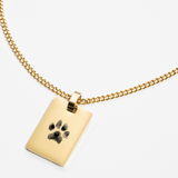 Custom Necklace Pawprint - Gold