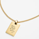 Custom Necklace Handwriting - Gold