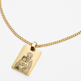 Collana personalizzata con contorno per animali domestici - Gold