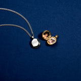 Collier médaillon rond– Silver