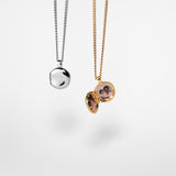 Collier médaillon rond– Silver