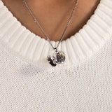 Collier médaillon rond– Silver