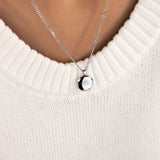 Collier médaillon rond– Silver