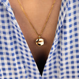 Round Locket Necklace – Gold
