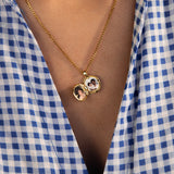 Round Locket Necklace – Gold