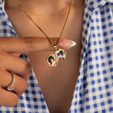 Round Locket Necklace – Gold