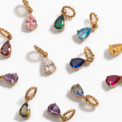 Birthstone Pear - Gold