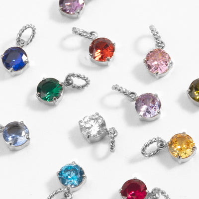 Birthstone Round - Silver