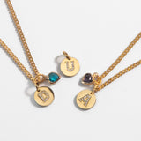 Round Initial Necklace
