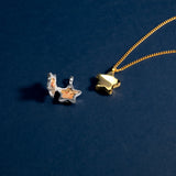 Star Locket Necklace - Silver