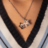 Star Locket Necklace - Silver
