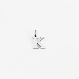 Charm Initial K - Silver