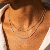 Cuban Chain Necklace - Silver ( for her )