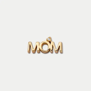 Glass Locket Charm — Mom