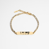 Maßgefertigtes Zirkonia-Armband – Augen – Gold