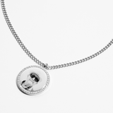 Custom Zicornia Round Necklace - Image - Silver (memorial)