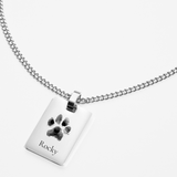 Custom Necklace - Pawprint + Name