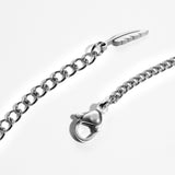 Custom Zicornia Square Necklace - Initial - Silver