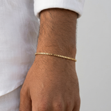 Square Chain Bracelet - Gold ( for him )