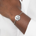 Custom outline bracelet silver – personalized laser-engraved jewelry VECINO