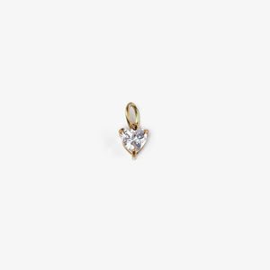 Charm Birthstone Heart April - Gold