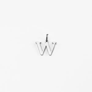 Charm Initial W - Silver