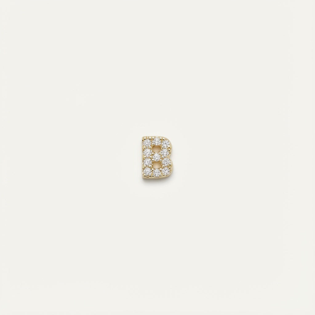 Glas-Medaillon-Charm – Initialen