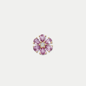 Glass Locket Charm — Blush Blossom