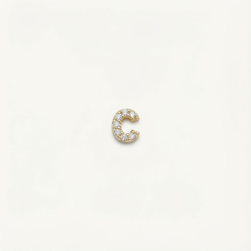 Glas-Medaillon-Charm – Initialen