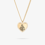 Collana personalizzata con cuore di zirconi - Outline - Gold