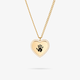 Custom Zicornia Heart Necklace - Hand - Gold