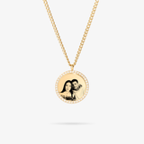 Custom Zicornia Round Necklace - Image - Gold