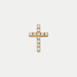 Glass Locket Charm — Cross