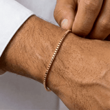 Square Chain Bracelet - Gold ( for him )