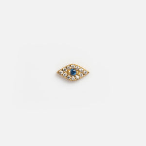 Glass Locket Charm — Pavé Evil Eye