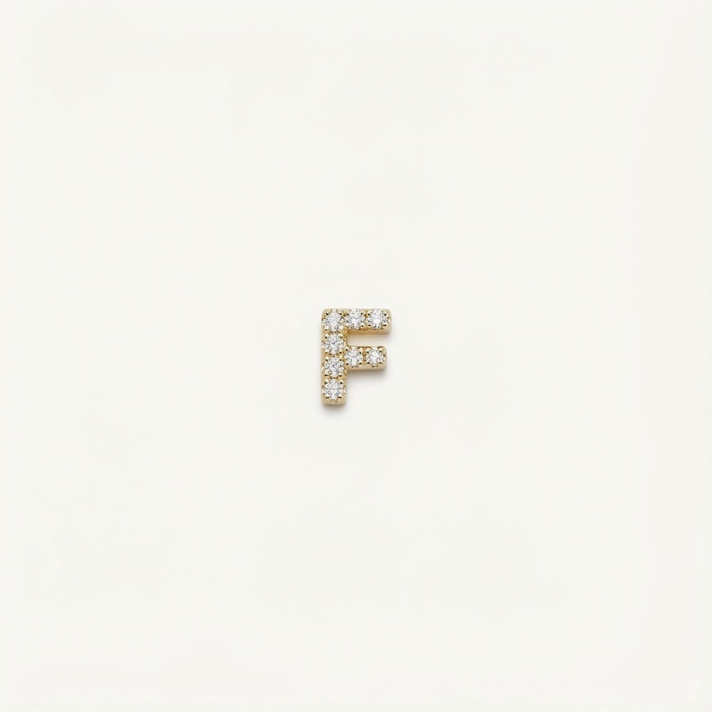 Glas-Medaillon-Charm – Initialen