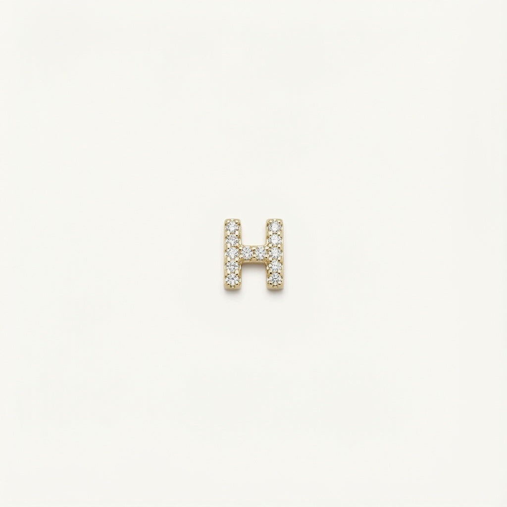 Glas-Medaillon-Charm – Initialen