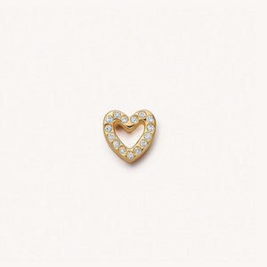 Glass Locket Charm — Open Heart