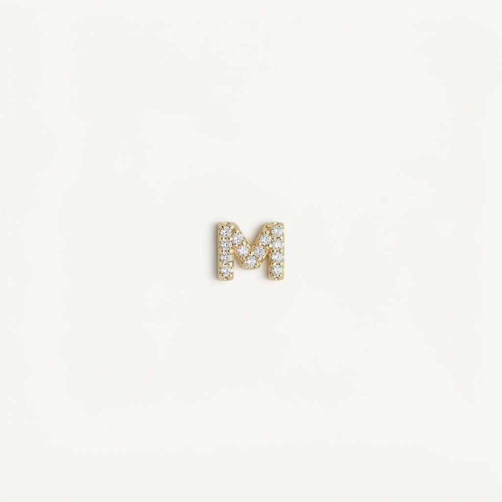 Glas-Medaillon-Charm – Initialen
