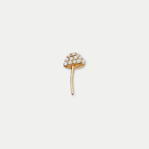 Glass Locket Charm — Mushroom
