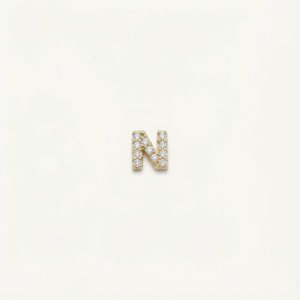 Glas-Medaillon-Charm – Initialen