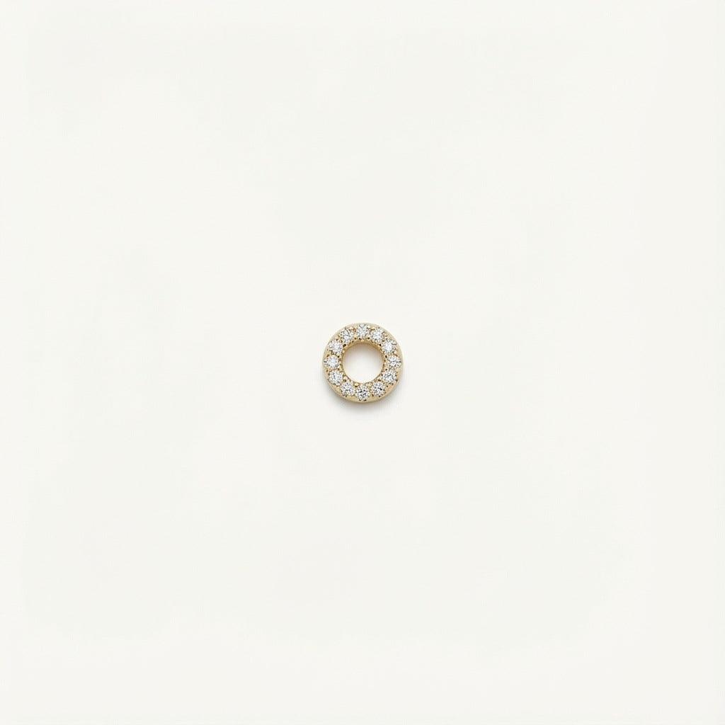 Glas-Medaillon-Charm – Initialen