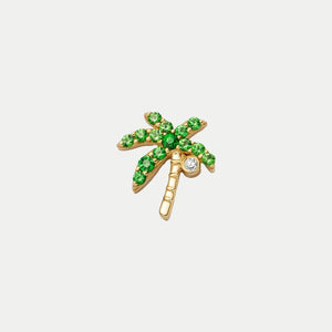 Glass Locket Charm — Palm Tree