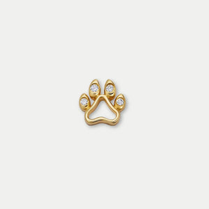 Glass Locket Charm — Paw Print