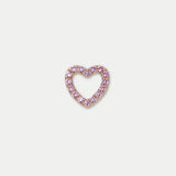 Glass Locket Charm — Pink Heart