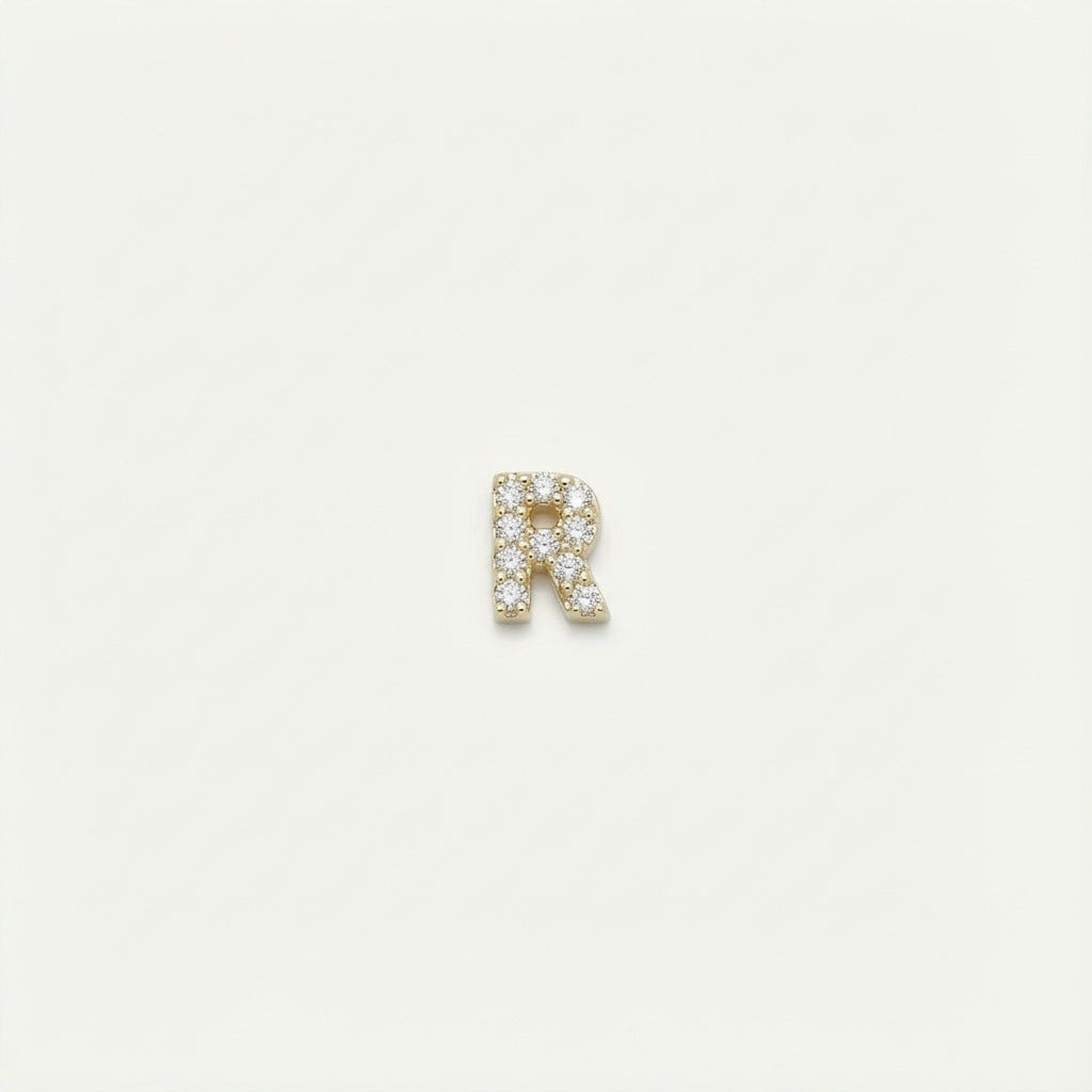 Glas-Medaillon-Charm – Initialen