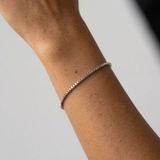 Square Chain Bracelet - Silver ( for her )