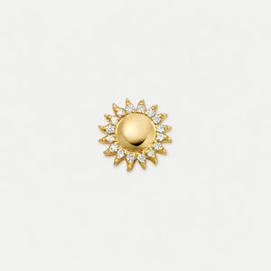Glass Locket Charm — Sun