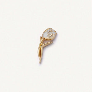 Glass Locket Charm — Tulip