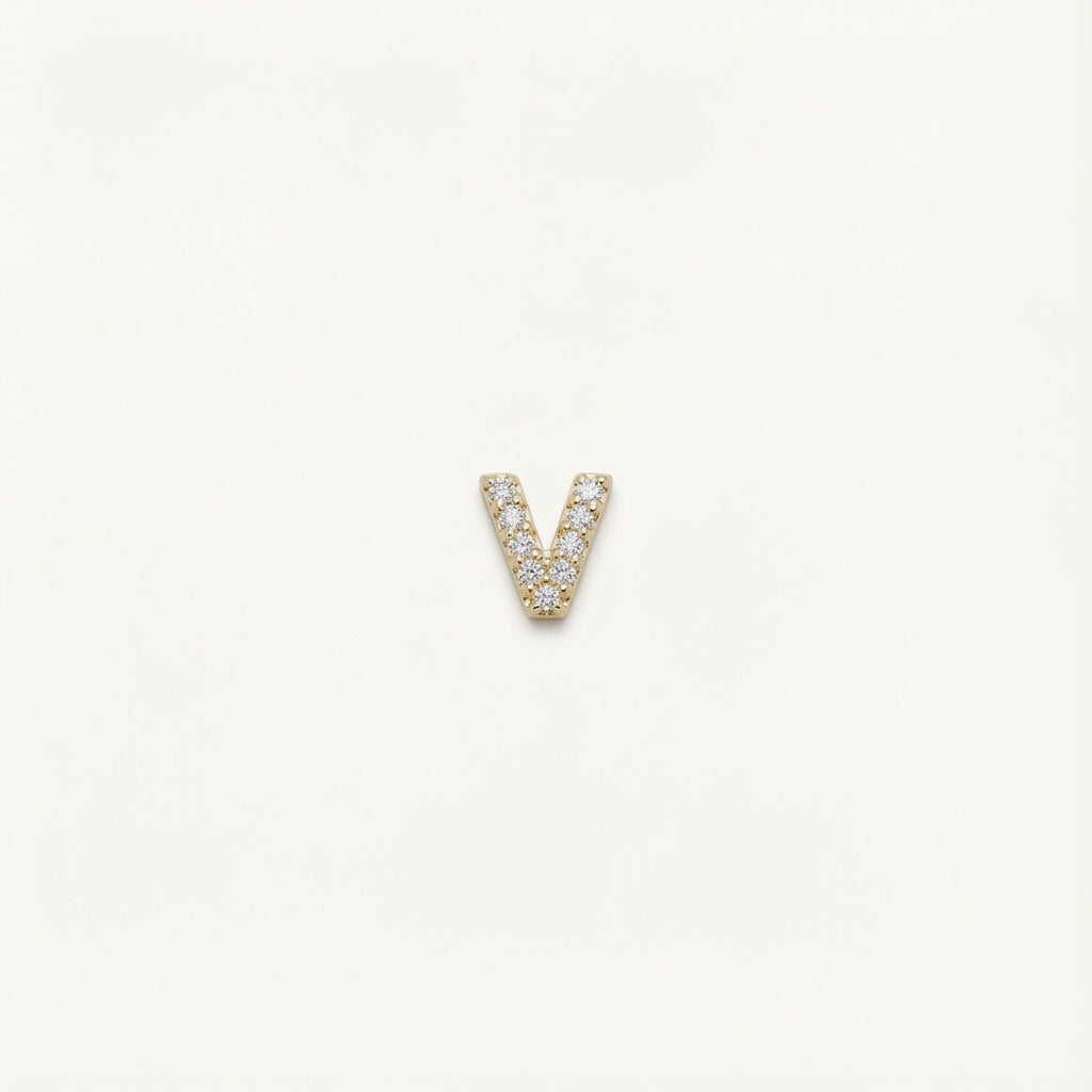 Glas-Medaillon-Charm – Initialen
